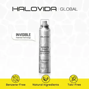 HALOVIDA Instant Fresh Volumizing Invisible Dry Shampoo - Organic Cleansing Conditioner for Voluminous & Hydrated Hair, Absorbs Oils, Gentle Clarifying Shampoo(150ml/60ml)