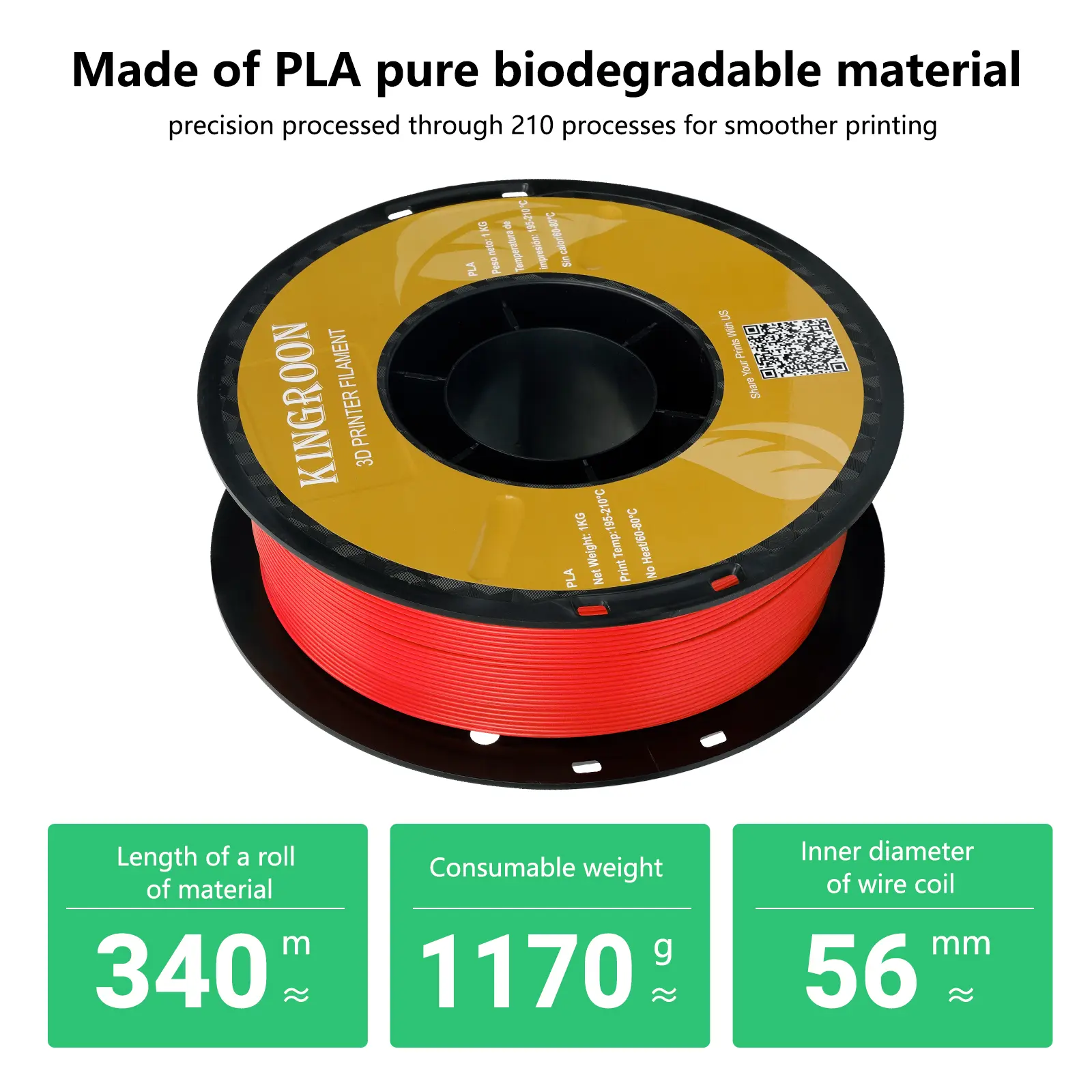 22LBS PETG or PLA filament 3D Printer Filament 10 Rolls 1KG 1.75MM Eco-Friendly Good Toughness Mix Color Free Shipping