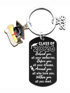 Graduation Keychain 2026 for Him and Her, Inspirational University Student Gifts, Casual Graphic Style, All Seasons Accessory
