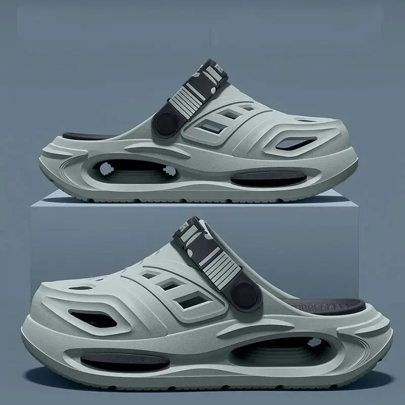 2026 Summer Men's and Women's Cave Shoes Fashion Breathable Sandals with Removable Insoles Non-slip Cushioned Thickened Slippers