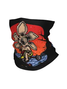 Stranger Monster Club Thin Bandana Neck Wrap Scarf Headband Neck Cover Dragon Head Scarf