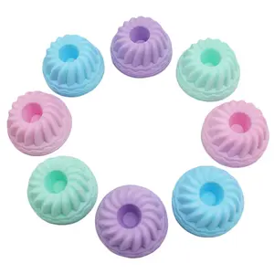 24Pack Mini Silicone Baking Cups, Pumpkin Silicone Molds for Jelly, Nonstick Fancy Dessert Mold, Jello and Mini Cakes Molds