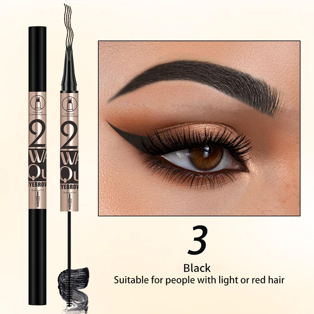 QICIY 4-Point Eyebrow Pencil & Dye Set Extremely Fine Tip Waterproof Sweat Resistant Long Lasting Non Smudging Natural Look 3D Curling Eyelash Iron Mascara Durable Cosmetic QICIY 4-Point Eyebrow Pencil & Dye Set Extremely Fine Tip Waterproof Sweat Resistant Long Lasting Non Smudging Natural Look 3D Curling Eyelash Iron Mascara Durable Cosmetic