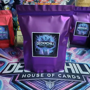 DeckNChill Gridiron Football Repacks. Guarantees at least 3 Memorabilia, Autos, or Numbered Cards. Guaranteed 3 HITS!! 25 Cards per pack, Floor 25$ Ceiling 400$