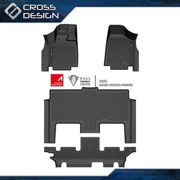 CROSSDESIGN TPE Car Floor Mats & Cargo , Upgraded All-Weather Car Accessories for 2008-20 Dodge Grand Caravan, Floor Mats For Car