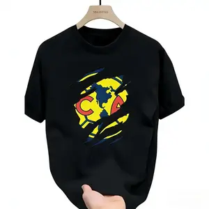America Club Football Themed Casual T-Shirt, Soft & Comfortable, All-Season Wear, Unisex, Stylish & Fun, Ideal for Soccer Enthusiasts