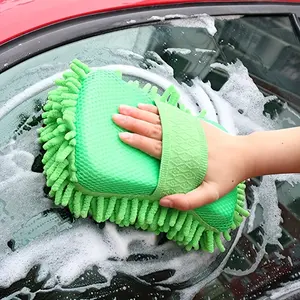 High-Density Coral Fleece Car Cleaning Sponge Block, Non-Scratch Ergonomic Grip, Random Color for Auto Detailing & Vehicle Surface Care