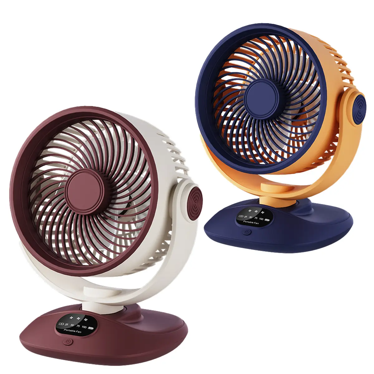 Portable USB Air Circulator Desk Fan - 3-Speed Settings, 180-Degree Pivoting Head, 35W, Adjustable, User-Friendly, Compact Powerful, Cool Airflow, for Makeup Desk, Bedroom, All Year Round Home Use