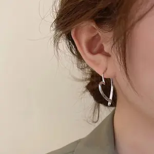 14K-Gold Plated Heart Hoop Earrings 925 Sterling Silver Dainty Lightweight for Women Perfect Gift for Her