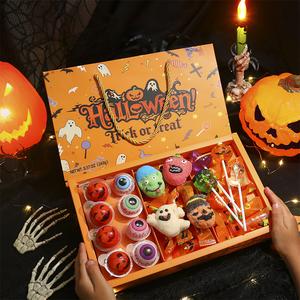 Christmas Candy Gift box set, 4D Lollipop Marshmallows Gummies , Various mixed candies  party favors, Creative Ghost  pumpkin bat, High-appearance snacks, For Kids/Children,Besties,Little friends,Boyfriends and Girlfriends gift 8.57 OZ (33 Count)