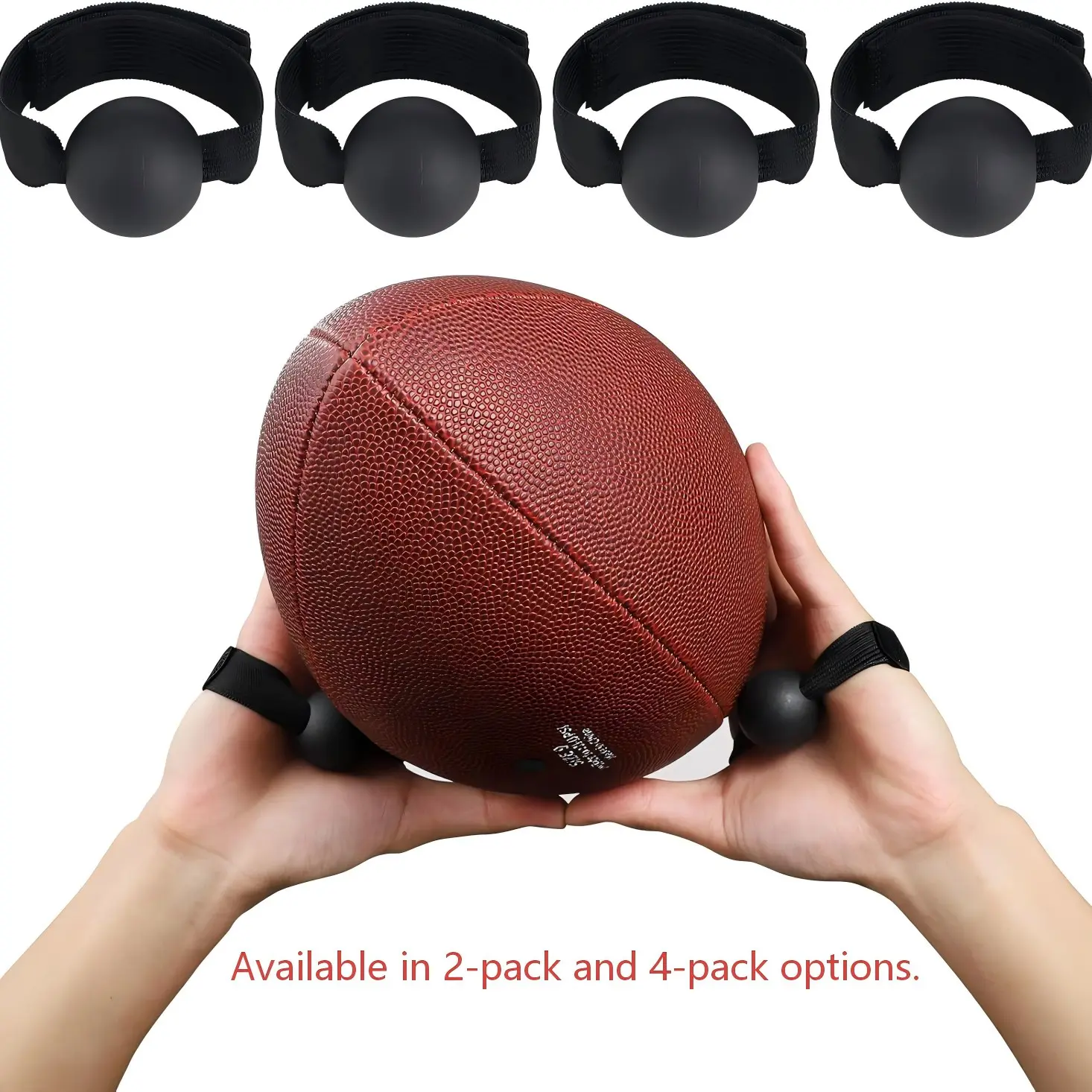 2-4 Piece American Football Ball Catch Training Straps, Rugby and Volleyball Catch Trainer, Beginner Finger Practice Bands Sport