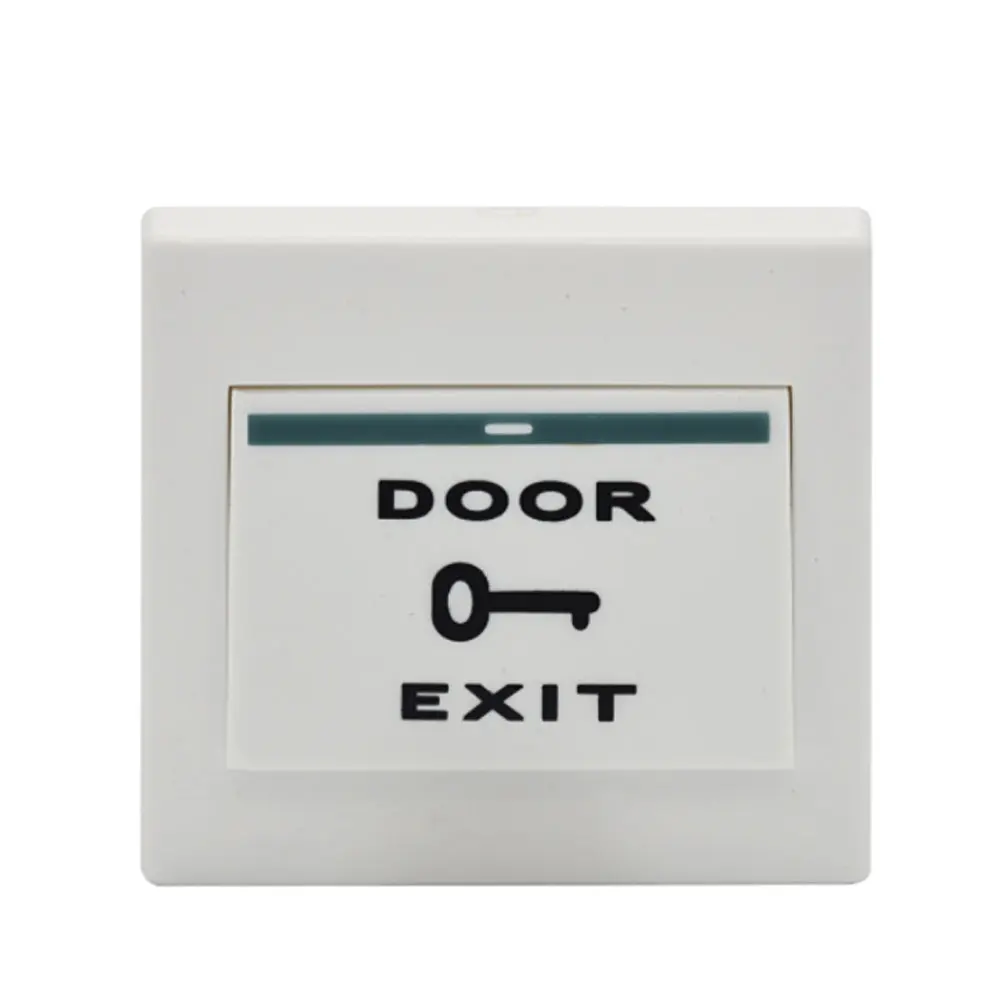 ECS HARDWARE Plastic A7 Push Exit Button Switch - CE Certified, 3A Max Current, 12V Max Voltage, 0.06kg, 86x86x20mm Size, Door Release for Access Control System, Suitable for All Kind Doors, All Kind Door