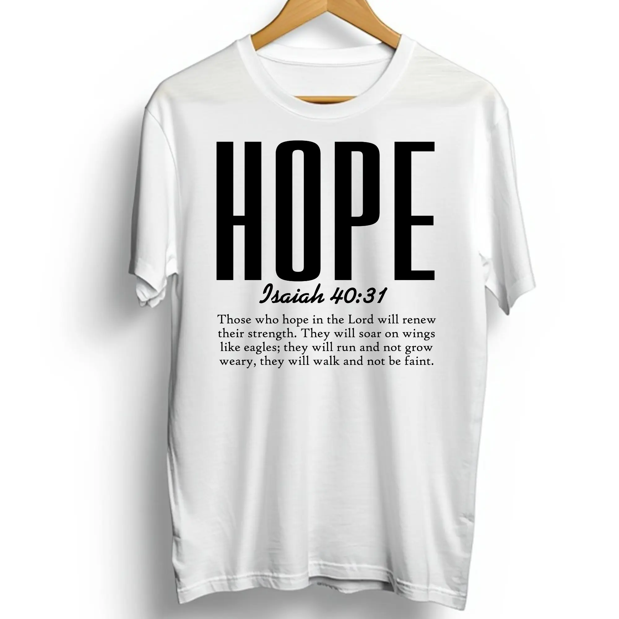 2-Piece Inspirational Text & Bible Verses Direct-To-Film (DTF) Ready-To-Press Prints, Set 2 for T-Shirt Customization (DIY Specialty Supplies)