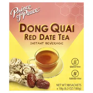 Prince of Peace Dong Quai Red Date Tea, Caffeine Free, 10 Sachets, 6.3 oz (180 g) Prince of Peace Dong Quai Red Date Tea, Caffeine Free, 10 Sachets, 6.3 oz (180 g)