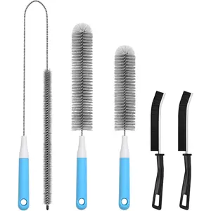 Dryer Vent Cleaner Kit 5 count, Refrigerator Coil Cleaning Brush, Sewer Set Brush, Dryer Lint Cleaner Brush for Flexible Lint Remover, Kitchen Sink, Bathroom Clog, Toilet, Vent