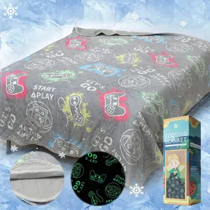 Cooling Blankets for Hot Sleepers, Glow in The Dark Blanket  Controller Gifts for Boys,Q-Max >0.4 Cool Blanket  6 7 8 9 10 Year Old Gamer Gifts,Toys  6-8,Gifts for Birthday