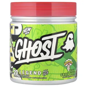 Ghost Legend® All Out Pre-Workout, Warheads® Sour Green Apple, 15.9 oz (450 g)