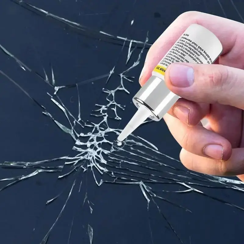 Windshield Crack Repair Solution, Nano Glass Formula for Chipped and Star Cracks, Effective Fix for Car Windshields, Easy Application, Windshield Repair Liquid, Windshield Repair Fluid, Quick Windshield Repair