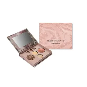 1 Piece, Multi-function Makeup Plate, Eye Shadow Powder Blusher Highlight, Multicolor One Plate for Multi-purpose, Daily Portable Makeup Plate, Highlighter Palette
