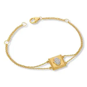 Rarities Gold-Plated Diamond Talisman Chain Bracelet