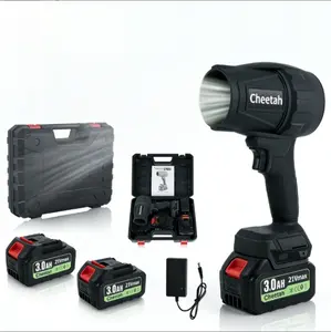 21V  Brushless Cordless Blower with Dual 3.0Ah Batteries, Adjustable Wind Speed & Lock-On Power Switch, Perfect Holiday Gift for Outdoor & DIY Enthusiasts