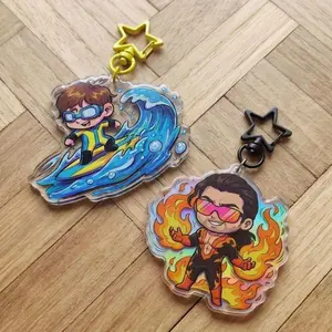 Waterboy Dispatch keychains, Dispatch Game Z-Team Bag Decor, Dispatch Handmade Acrylic keychains, Superhero Fan Gift