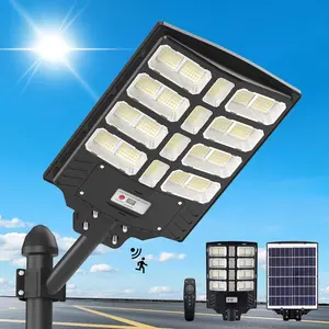 5000W Solar Street Lights Outdoor - Solar Lights Outdoor , Commercial Solar Parking Lot Lights Dusk to Dawn & Motion Sensor, LED Flood Lights Solar  for Yard, Outside
