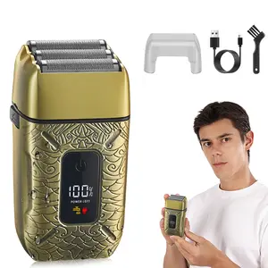 Electric Razor Shavers for Men Razor Shaver Electric Rechargeable Shavers Triple Blades Travel Shaver Waterproof Professional Foil Shaver Cordless,Type-C fathersdaygifts