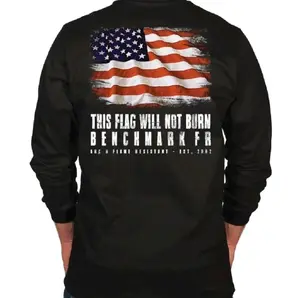 Benchmark FR® X-Large Black Benchmark 3.0 Cotton Flame Resistant T-Shirt With Flag Will 2O0J6 314 51C