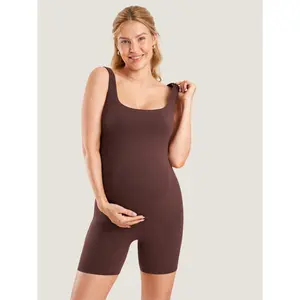 Momanda Square Neck Maternity Romper Momanda Square Neck Maternity Romper