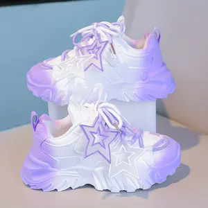 [Lightweight Sneakers] Girls' Pink & Sneakers - Low-Top Lace-Up Shoes with Accent, Non-Slip PVC Sole, Cushioned Insole - All-Season Outdoor Running, Gym, Hiking, Everyday Shoes - Lightweight Sneakers for Kids & Teens (/Pink//Dark Grey) - Easy-Clean Design