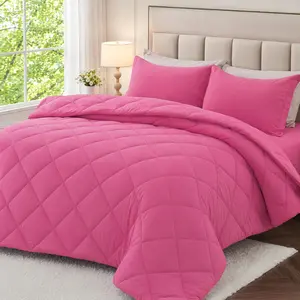 7pcs Comforter Set Full/Queen/King Size for Summer Vibes Home, Cooling Soft Breathable Comforter Double-Sided, All Seasons, 1 Quilt + 4 Pillowcases + I Flat Sheet + 1 Fitted Sheet, Machine Washable, Must-Have Bedding for Home & Dorm, For Father's Day