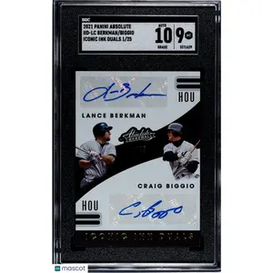 2021 Panini Absolute Berkman Biggio #IID-LC Iconic Ink Duals SGC 9 Auto 10