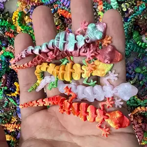 Mini Lizard Figurines Set, 10pcs Pla Material Animal Models, Colorful Decorative Ornaments for Christmas Easter Valentine's Day Gifts, Home Decor Ornaments