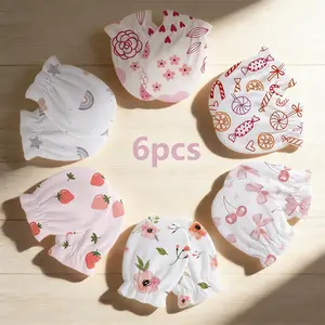 6 Pairs Baby Anti-Scratch Gloves, Newborn Protection Gloves, Soft Durable Baby Glove Set, Ideal for Daily Wear, Infant Safety Gear