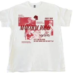 Malcolm Todd Inspired Red Indie Pop Graphic Tee - Trendy Lyric Shirt for Music Lovers Cotton Fit