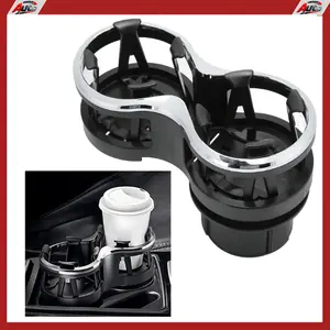 Chrome Dual Cup Holder Car Truck Mount Drink Universal Coffee Bottle Expander