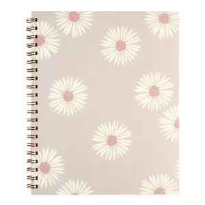 Erin Condren Large Undated Planner Daisies Cover 12-Month Customizable Flexibility with Gold Wire Binding & Sticker Sheets