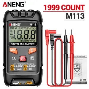ANENG M113 Smart Multimeter, Automatic Range Recognition, NCV Non-Contact Voltage Tester, Burn-Proof Design, AC/DC Voltage, Resistance, Continuity & Diode Test for Electricians & Mechanics