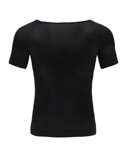 Men's Shap Slimming Short Sleeve Shirt & Spandex Belly Control Underwear Set for Beer Belly & Waist Trimming Fitness Training Tank Top Menswear Compression Shapewear athletic Quick-Dry