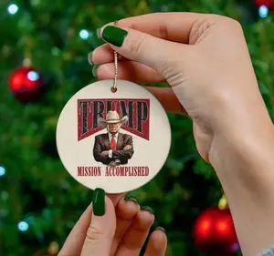 Trump Christmas Ornament, Conservative Christmas Gift, Republican Gift, Trump Holiday Decoration MAGA Patriotic Tree Decor for Home Elegance, Perfect Gift for Any Occasion
