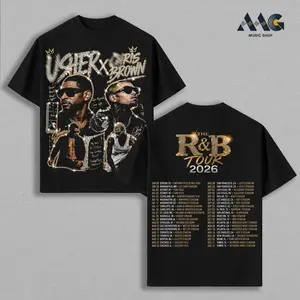 New Date The R&B Tour 2026 - Raymond & Brown #2 Graphic Tee Premium Cotton T-Shirt, R&B Music Duo Graphic Tee, Urban Hip Hop Soul Streetwear Shirt, Concert Tour Merch, Gift for Breezy R&B Fans, Vintage Music Tee