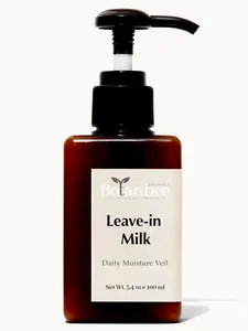 Botanbee Organics Leave-In Milk Daily Moisture Veil with Squalane & Marshmallow Root 3.4 oz Silicone-Free Plant-Powered Formula for Softness & Manageability Moisturize Haircare - Aloe Herbal Silky Hydrating