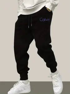 Men's Heavy-Duty Jogger Sweatpants - Full-Zip Compatible Gym Pants with Drawstring Waist & Side Pockets, Machine Washable Athletic Track Pants for Running, Hiking, Training