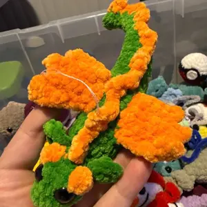 Crochet baby dragon plushie