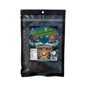 OVERLAND SMOKEHOUSE - SMOKEY BBQ BEEF JERKY 3oz Bags Slow Smoked & Savory Dried Snack for Campfire & Road Adventures