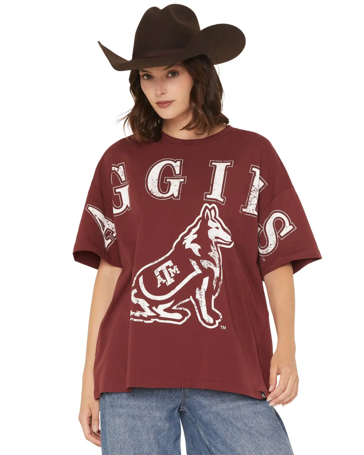 Gameday Women's Tamu Southern Split Short Sleeve Graphic Tee - Tamu-Southspl-Bnt121