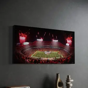 Kansas City Chiefs poster "ARROWHEAD AWAKENED" Arrowhead Stadium GEHA Field |   Nfl |   poster Wall Art |   After Darkness Art Canvas poster