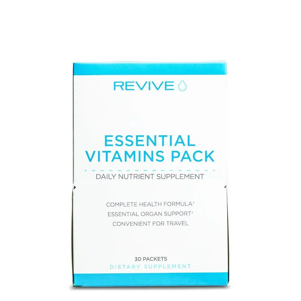 Revive Essential Vitamins Pack - Includes Vitamins B1, B2, B6, C & E - Ideal for Nutritional Support and Vitality Healthcare Dietary Edible Fitness Supplement
