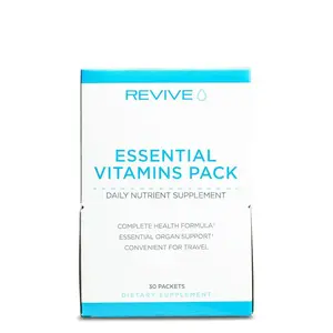 Revive Essential Vitamins Pack - Includes Vitamins B1, B2, B6, C & E - Ideal for Nutritional Support and Vitality Healthcare Dietary Edible Fitness Supplement